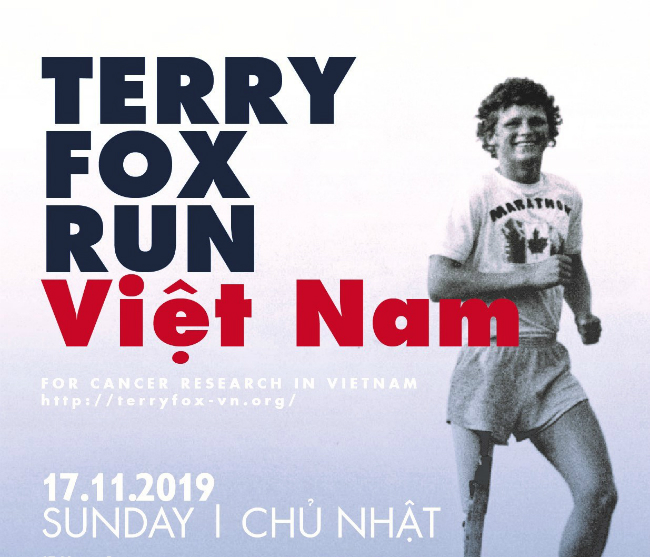 Giải chạy Terry Fox Run Việt Nam sẽ diễn ra vào ngày 17-11