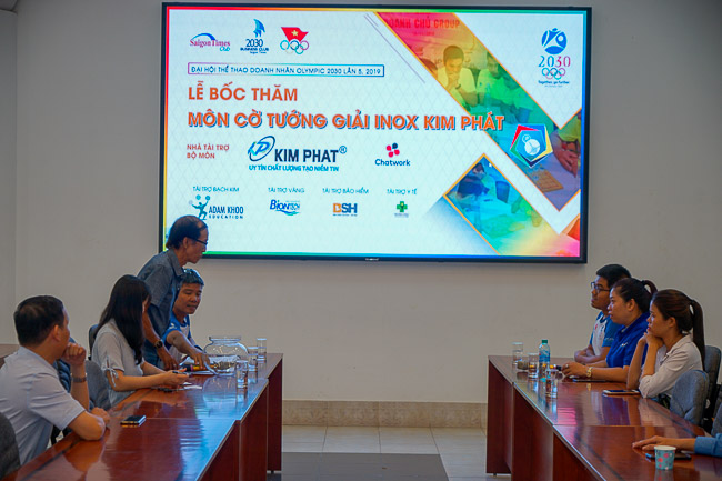 Bốc thăm cặp đấu môn Cờ tướng giải inox Kim Phát