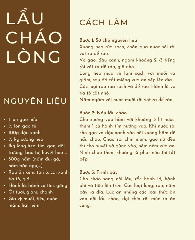 Trưa nay ăn gì: lẩu cháo lòng nóng hổi vừa thổi vừa xuýt xoa - Sài Gòn Tiếp Thị