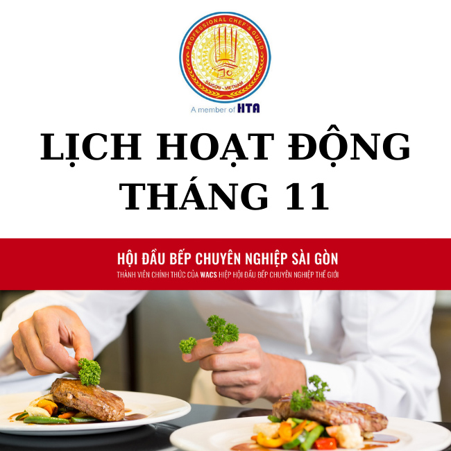 Nhiều lớp huấn luyện của Hội Đầu bếp Chuyên nghiệp Sài Gòn tháng 11