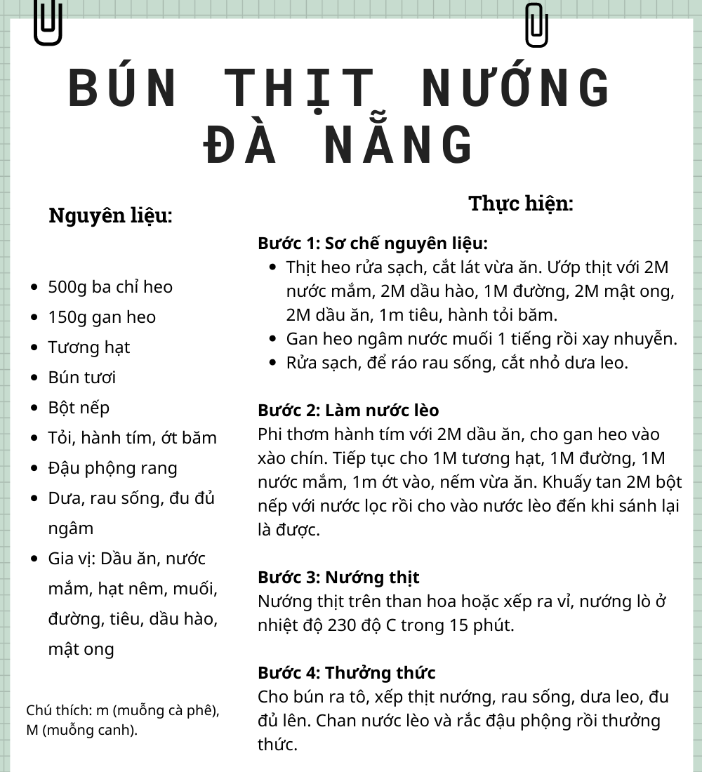 Trưa nay ăn gì: khởi đầu tuần mới với bún thịt nướng Đà Nẵng - Sài Gòn Tiếp Thị