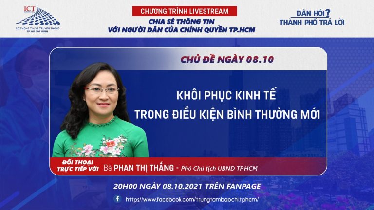 [Trực tiếp] “Dân hỏi – Thành phố trả lời”: Phó chủ tịch UBND TPHCM nói về khôi phục kinh tế trong điều kiện bình thường mới