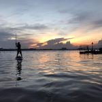 Khung cảnh hoàng hôn tuyệt vời trên dòng sông Mê kông.