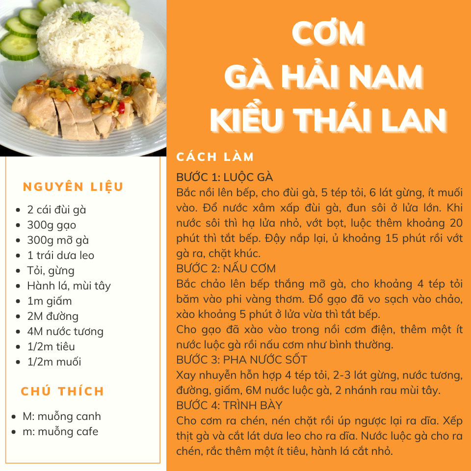 Trưa nay ăn gì thử món khao man kai  cơm gà hải nam kiểu thái lan